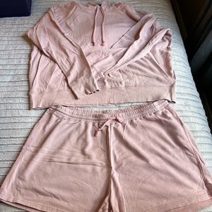 Pink J Crew lounge set